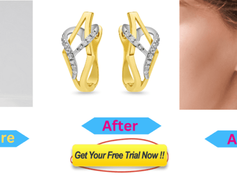 jewelry photo editing services with model